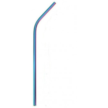 Bent stainless steel straw...
