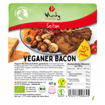 Organic Vegan bacon, 60g...